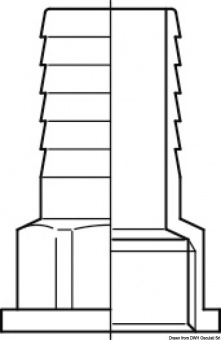 Osculati 17.569.04 - Бронзовый штуцер GUIDI с внутренней резьбой 1" x 25 мм Osculati