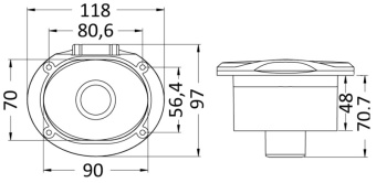 Osculati 15.305.31 - Палубный душ Elissa с лейкой Keji II Continuum Flow и шлангом из нержавеющей стали 4 м