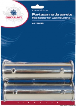 Osculati 41.170.55 - Настенный держатель удилища из нержавеющей стали, Ø37x155 мм 