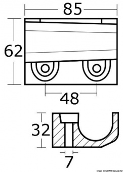 Osculati 43.264.00 - Анод для четырехтактных подвесных моторов 40/50 л.с 