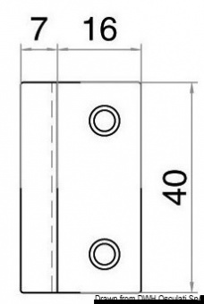 Osculati 38.179.51 - Запор прямоугольный FLUSH LOCK B 36x24 мм 