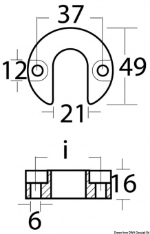 Osculati 43.424.23 - Анод дейдвуда для Mercruiser/Alpha магниевый 