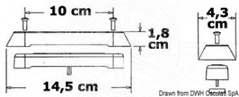 Osculati 13.651.00 - Фонарь ATTWOOD для транцевых площадок или подводного использования, 12В 9Вт 