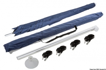 Osculati 46.891.01 - Складной зонт солнцезащитный белый Parasol для яхты 
