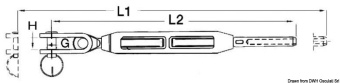 Osculati 07.184.06 - Резьба левая - шарнирная вилка для талрепа Ø троса 7 мм 