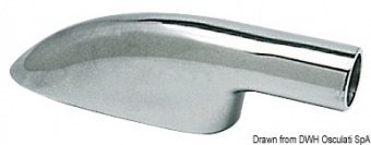 Osculati 41.711.22 - Концевая заглушка из нержавеющей стали для поручней, для труб 22 мм, высота 38 мм 