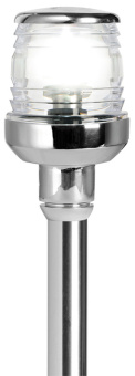 Osculati 11.140.12 - Мачта телескопическая 360° наклонная с кольцами для флага 12 / 24 В 1,7 Вт 60 см нержавеющая сталь стандартная