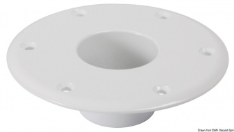 Osculati 48.416.13 - Запасная белая алюминиевая подставка для ножек стола Ø 165 
