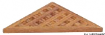 Osculati 71.602.13 - Треугольная деревянная решетка ARC для душевых принадлежностей 250x250мм 