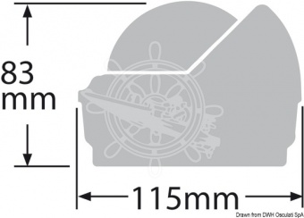 Osculati 25.082.11 - Компас RITCHIE Voyager 3'' (76 мм) с компенсаторами и подсветкой, Накладной, Черный-черный 