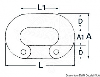 Osculati 01.571.08 - Звенья соединительные для цепей 8 мм (1 компл. по 1 шт.)