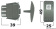 Osculati 14.192.05 - Выключатель клавишный CARLING SWITCH Contura II (ON)-OFF-(ON) 12В