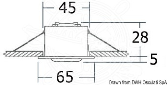 Osculati 13.437.15 - Регулируемый LED светильник Altair из нержавеющей стали 12/24В 3Вт