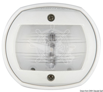 Osculati 11.448.14 - Sphera Design Compact 12 кормовой огонь светодиодный LED белый 135° 12 В 0,8 Вт 80 x 42 x 70 мм в белом корпусе для судов до 12 м