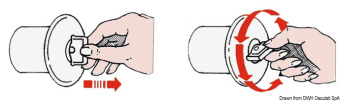 Osculati 20.667.06 - Топливная горловина из хромированной латуни Прямая WASTE 38 мм 