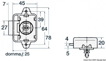 Osculati 38.180.02 - Защелка шарообразная для шкафов и выдвижных ящиков с боковыми антивибрационными стопорами 