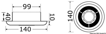 Osculati 13.582.24 - Встраиваемый точечный светодиодный светильник с вытяжным вентилятором Extract and Light 24V