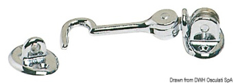 Крюк стопора двери из хромированной латуни (Блистер 1 шт.)