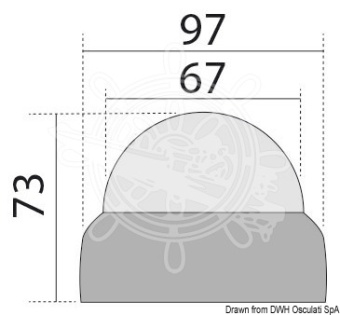 Osculati 25.172.01 - Компас Finder 2" 5/8 (67) накладной черный-черный