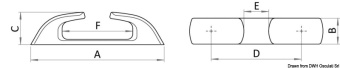 Osculati 40.303.20 - Носовой полуклюз из нержавеющей стали - серия Capri 200мм 