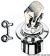 Osculati 20.567.12 - Палубная горловина из хромированной латуни с плоской крышкой под ключ WATER 50 мм 