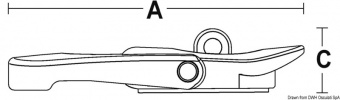 Osculati 38.208.50 - Пластиковый запор для рундуков с проушинами для навесного замка 111 мм 