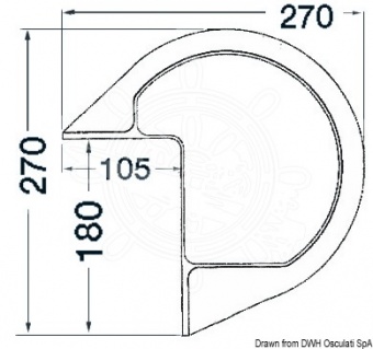 Osculati 33.518.01 - Белый надувной кранец из ПВХ для причалов 88,5 см 