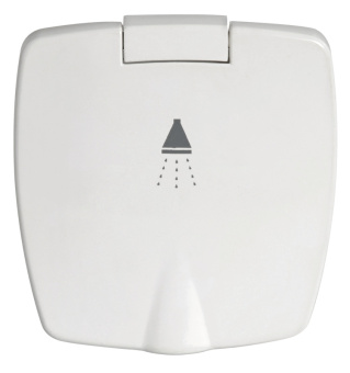 Osculati 15.243.01 - Палубный душ New Edge с кнопочной лейкой MIZAR ПВХ шлангом 4 м и белой крышкой
