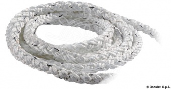 Osculati 06.448.16 - Плетеный трос Square Line из полиэфира высокой прочности 8-прядный длинного шага плетения 16 мм (100 м.)