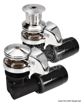 Osculati 02.404.46 - Italwinch Smart Plus лебедка 1500 Вт 12 В - цепь 10 мм, с барабаном