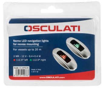 Osculati 11.473.01 - NEMO светодиодные навигационные огни - левый+правый 112,5° - утопленный монтаж