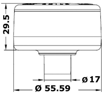 Osculati 11.039.16 - Круговой светодиодный стояночный огонь Evoled 360° 12 В 100 мм из белого пластика