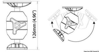 Osculati 23.403.02 - Держатель SCANSTRUT для чехлов iPad для труб 25-33,7 мм (B+D) 