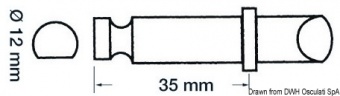 Osculati 34.430.06 - Уключина из пластика Ø12x35 мм 