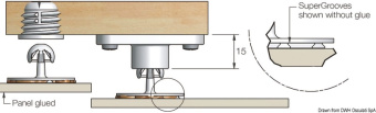 Osculati 10.465.04 - Система крепления панелей FASTMOUNT Standard Range Clip System (Штыревой наклеиваемый (для поверхностей, не допускающих сверление отверстий). Усилие раскрытия 5 кг) (10 шт.)