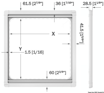 Osculati 19.802.05 - Рулонные шторы и ветрозащитная сетка Oceanair для люка Bomar 1039