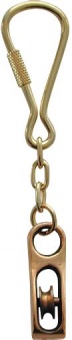 Osculati 35.833.00-S - Брелок для ключей из полированной латуни с подвеской Блок Osculati