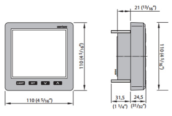 Vetus SENSORD CAN-bus display for level indication of max 4 tanks, 12 / 24 V. Requires level sensor(s) SENSORB