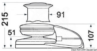 Osculati 02.560.08 - Lewmar V4 лебедка, низкая 8 мм цепь 24 В