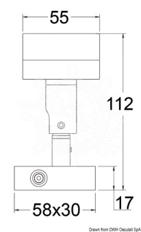 Osculati 13.439.07 - Точечный галогенный светильник Laguna 12/24 В никель, сатинированный 65 люкс