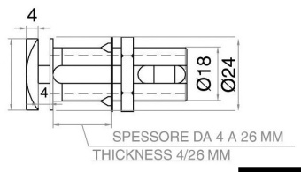 Osculati 38.179.51 - Пружинная защелка запор Flush Lock с прямоугольной кнопкой тип B