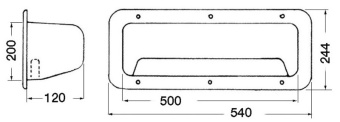 Osculati 20.025.00 - Боковой карман для предметов 540x244x120мм из белого пластика