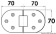 Osculati 38.460.75 - Петля для люков из полированной нержавеющей стали 140x70x2.8 мм 180°