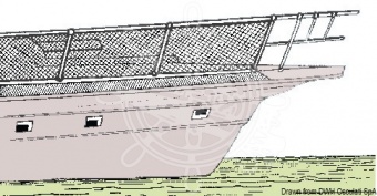 Osculati 06.348.00 - Вязанная сеть Белая из полиамида для заделки релинга или для хранения предметов 600 мм x 30 м (30 м.)