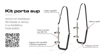 Osculati 42.365.10 - Стандартный комплект держателей из нержавеющей стали для доски SUP или трапа