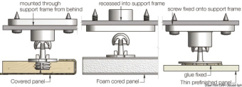 Osculati 10.464.02 - Система крепления панелей FASTMOUNT Standard Range Clip System (Гнездовой накладной, устанавливается тремя способами) (10 шт.)