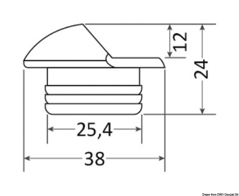Osculati 13.425.92 - Встраиваемый светодиодный светильник Alcor для дежурного освещения 