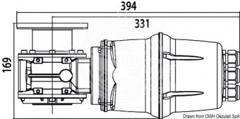 Osculati 02.594.06 - Лебедка VX2, Высокая, 700W, 12V, 6/7 мм 