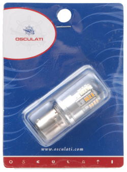 Osculati 14.443.15 - Лампочка светодиодная влагозащищенная IP65 BA15D 12/24В 1.2Вт