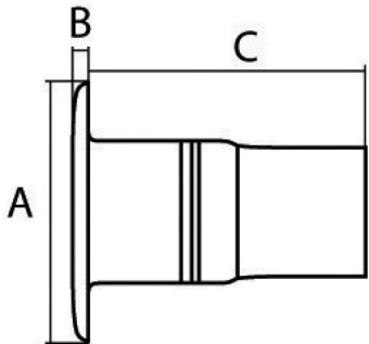 Osculati 20.866.39 - Палубная горловина из нержавеющей стали точного литья зеркальной полировки, самой тщательной отделки WASTE 38 мм 